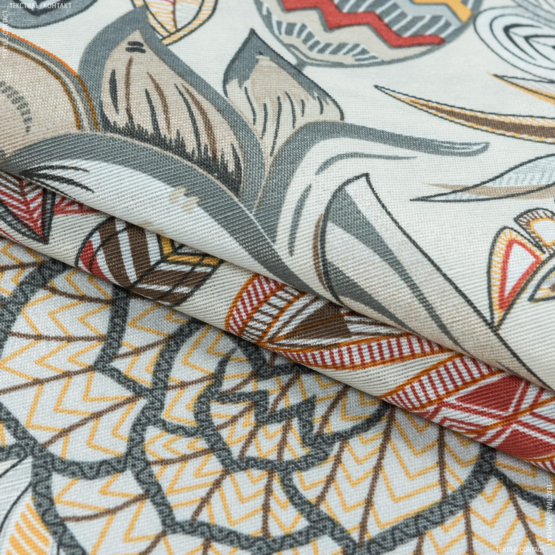 Тканини портьєрні тканини - Декоративна тканина паола квіти/paola сірий