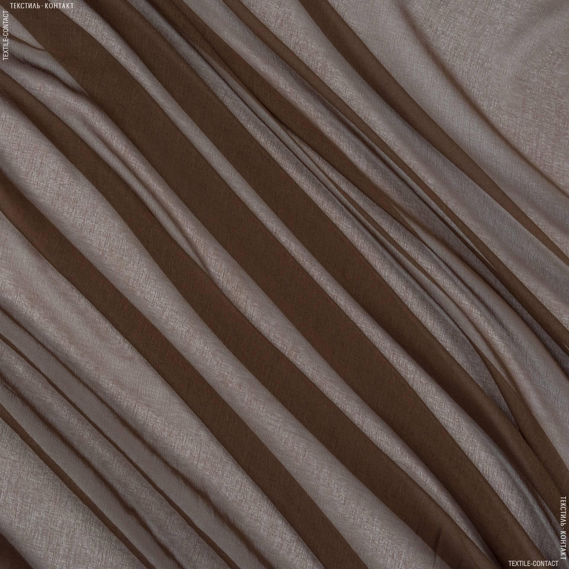 Тканини для драпірування стін і стель - Тюль креп-суфле з обважнювачем коричневий