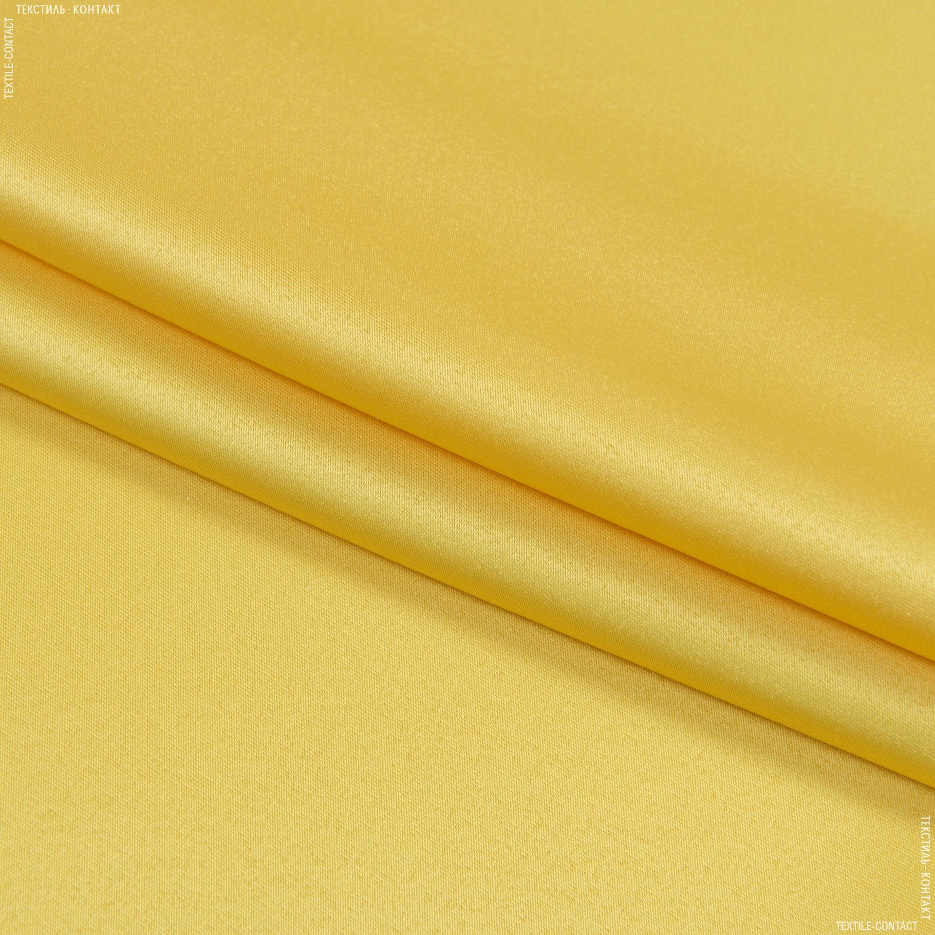Тканини портьєрні тканини - Декоративний атлас Дека / DECA жовтий
