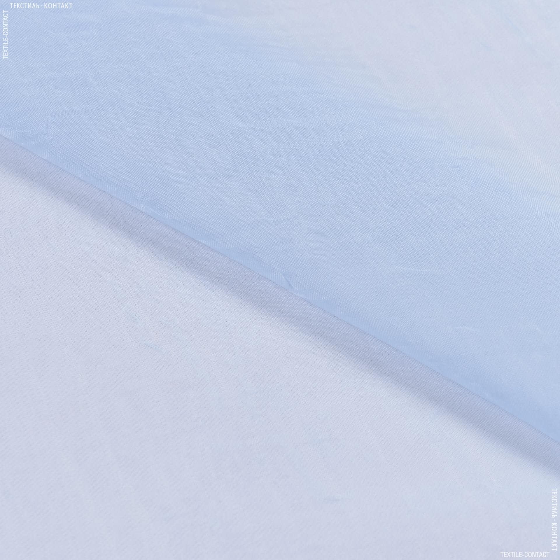 Тканини гардинні тканини - Тюль вуаль  з обважнювачем  креш бузково-голубий