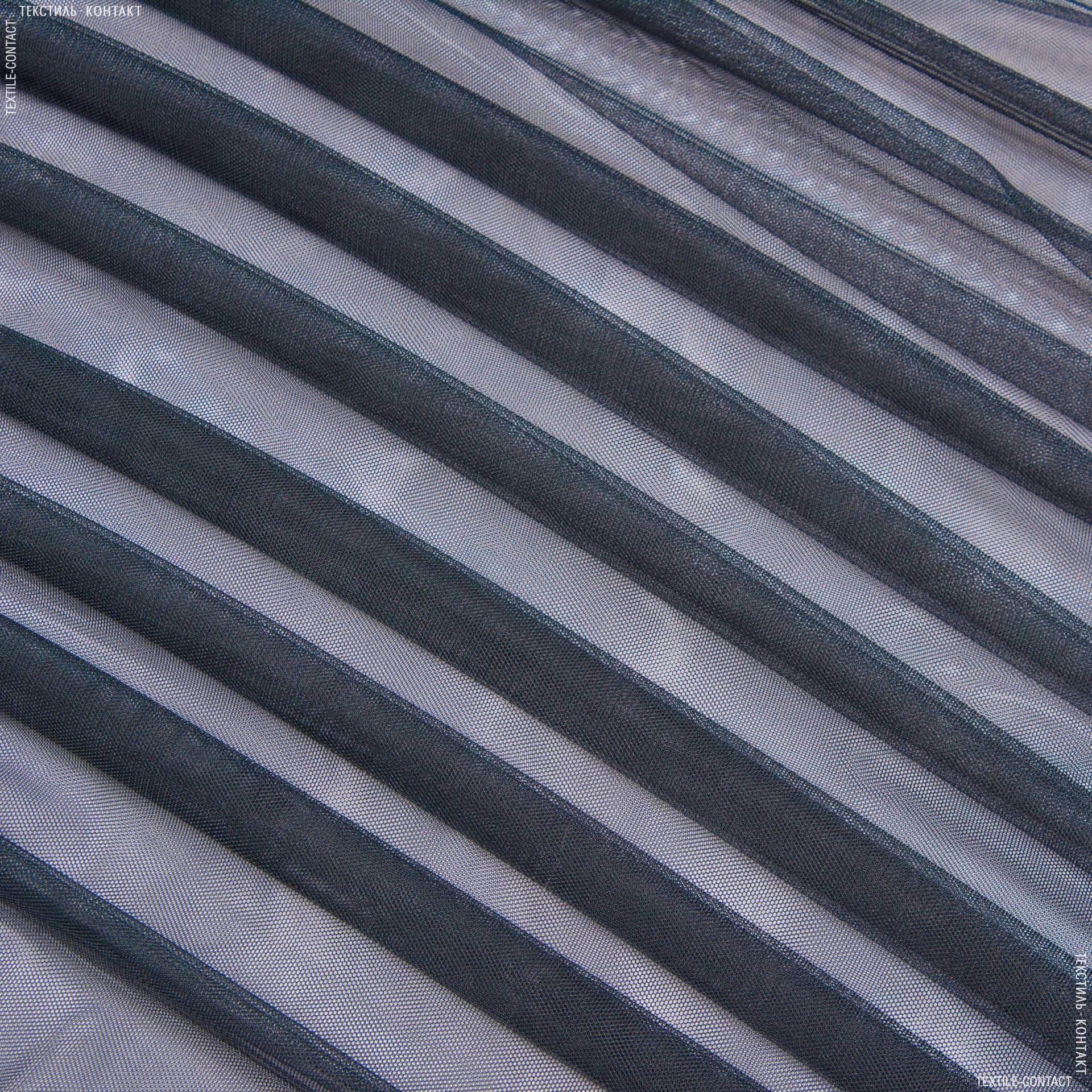Тканини гардинні тканини - Тюль з обважнювачем сітка грек сіро-синій