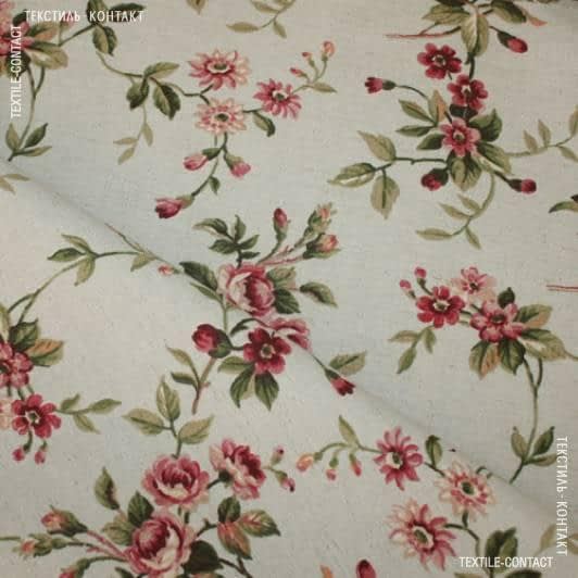 Тканини для штор - Декоративна тканина жаклін квіти дрібні