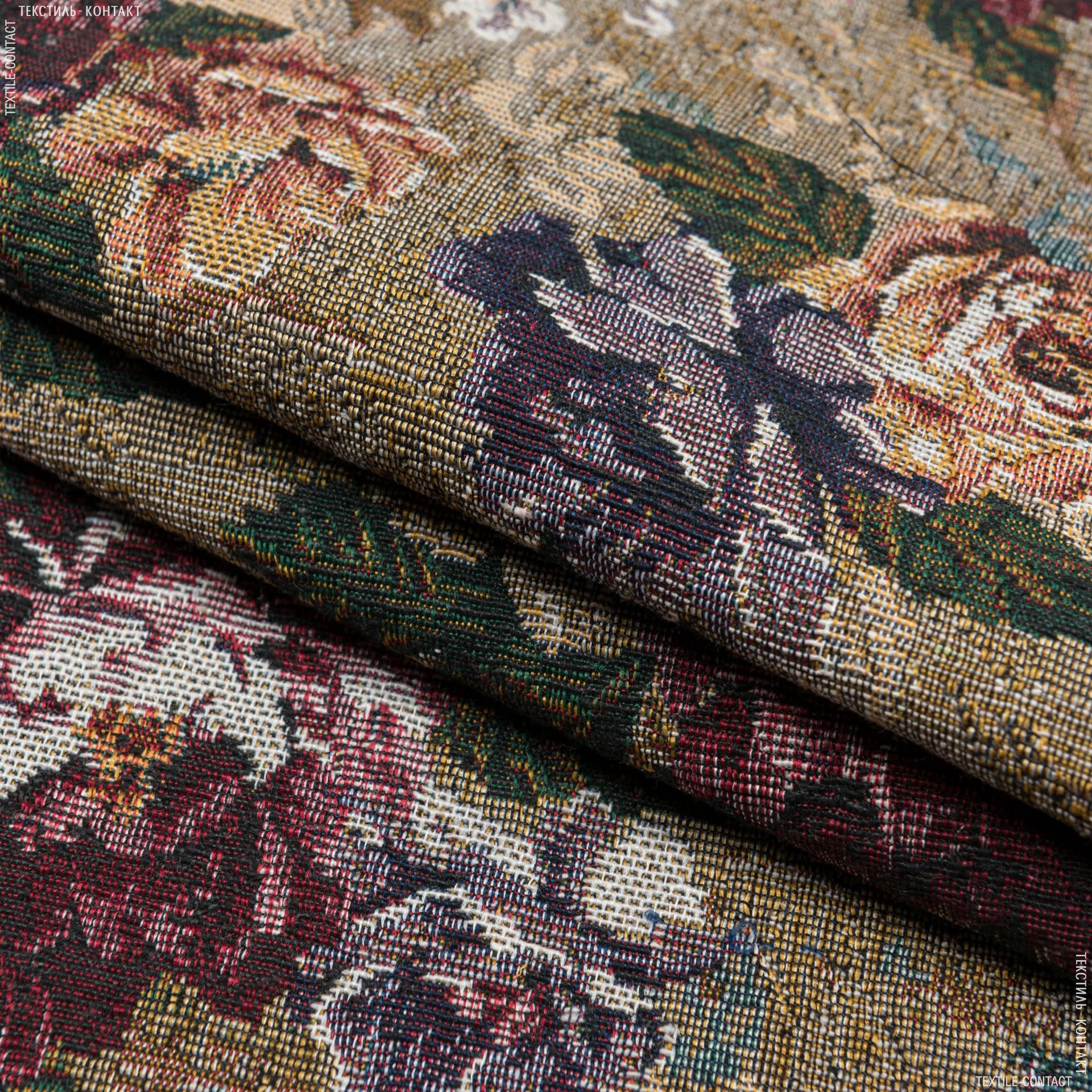 Тканини для декоративних подушок - Гобелен розарі тон т.беж