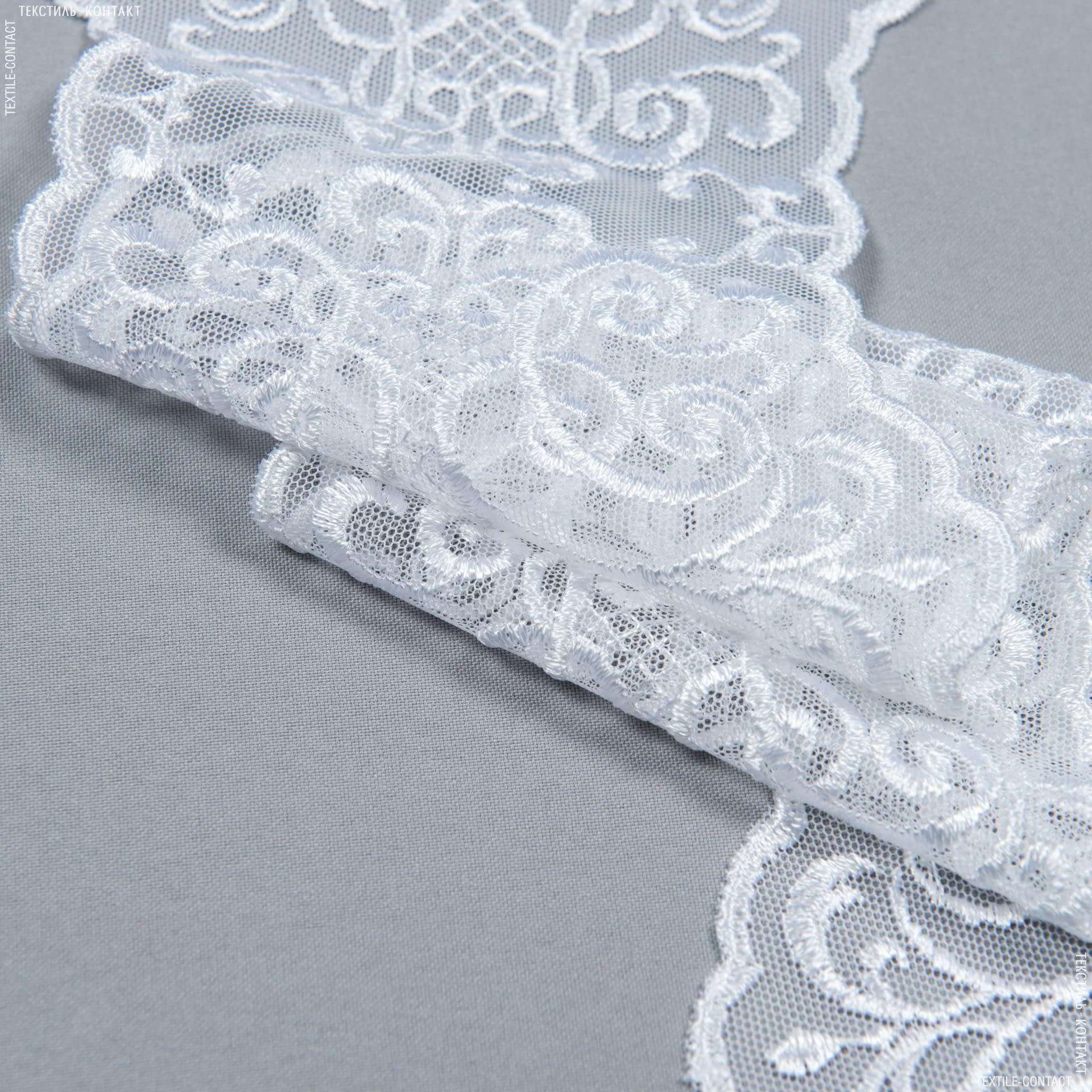 Ткани фурнитура для декора - Декоративное  кружево Ливия цвет белый 16 см
