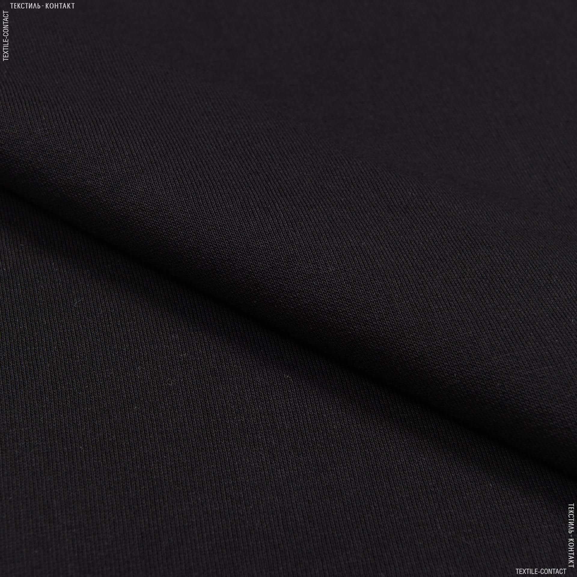 Ткани для спортивной одежды - Футер 3х-нитка с начесом черный