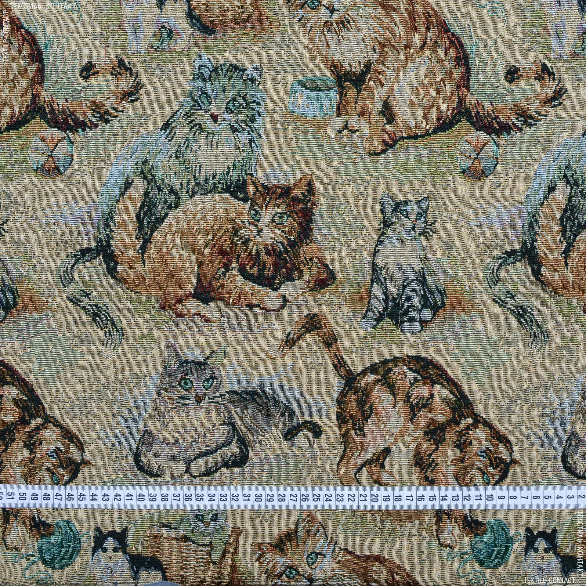Ткани для декоративных подушек - Гобелен  кошкин дом 
