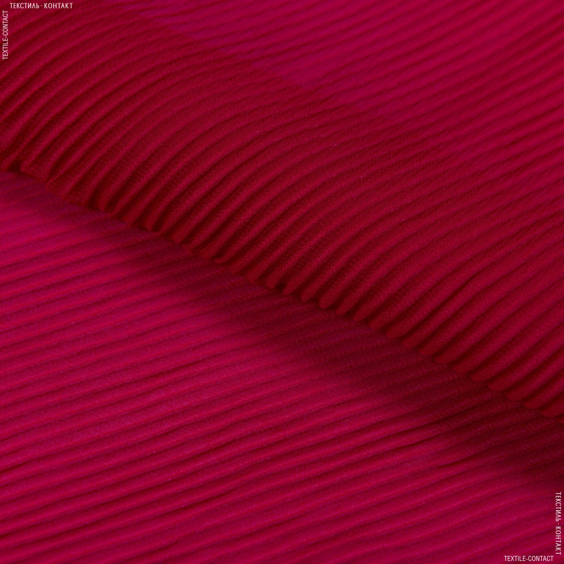 Ткани для платьев - Шифон плиссе красный