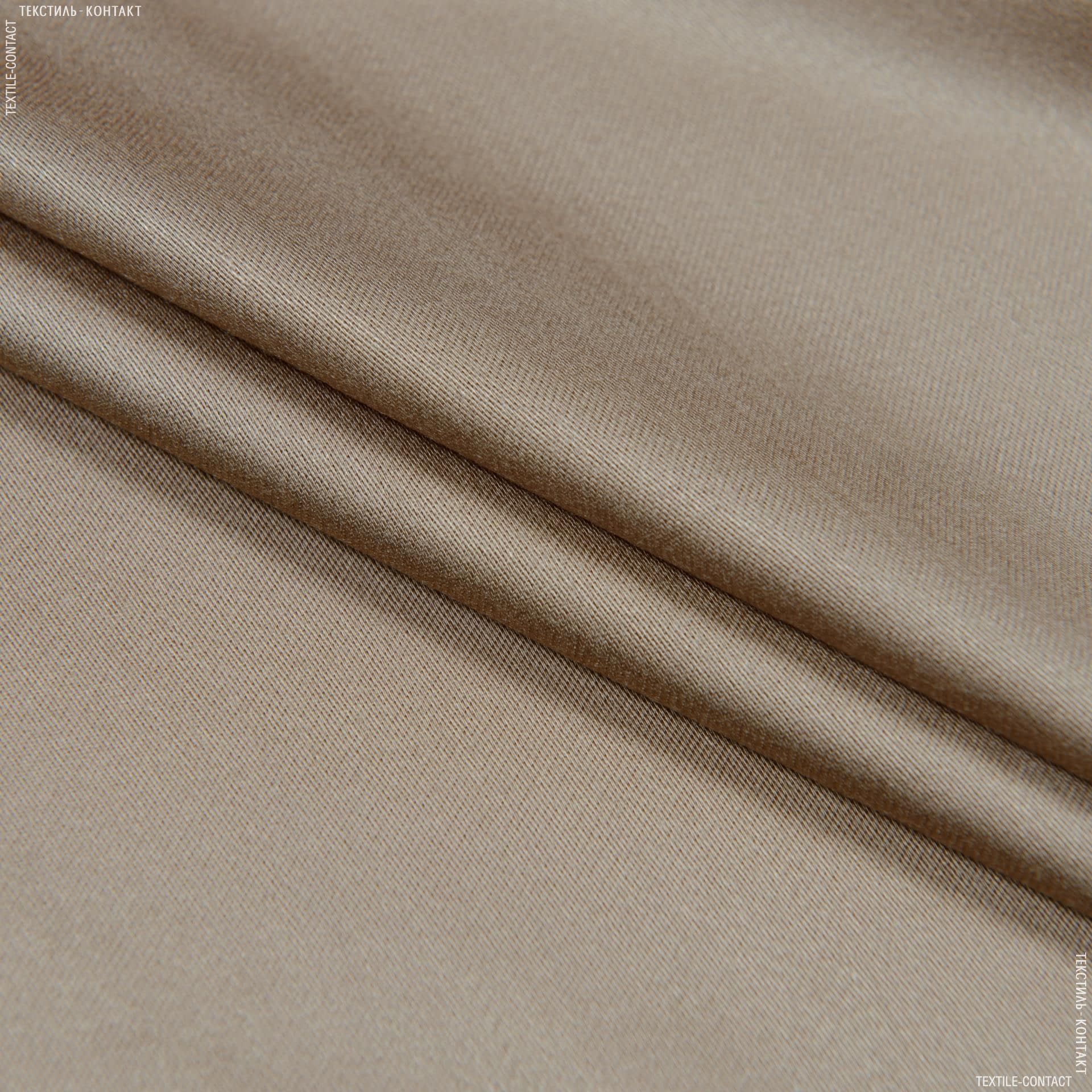 Тканини для суконь - Платтяний сатин темно-бежевий