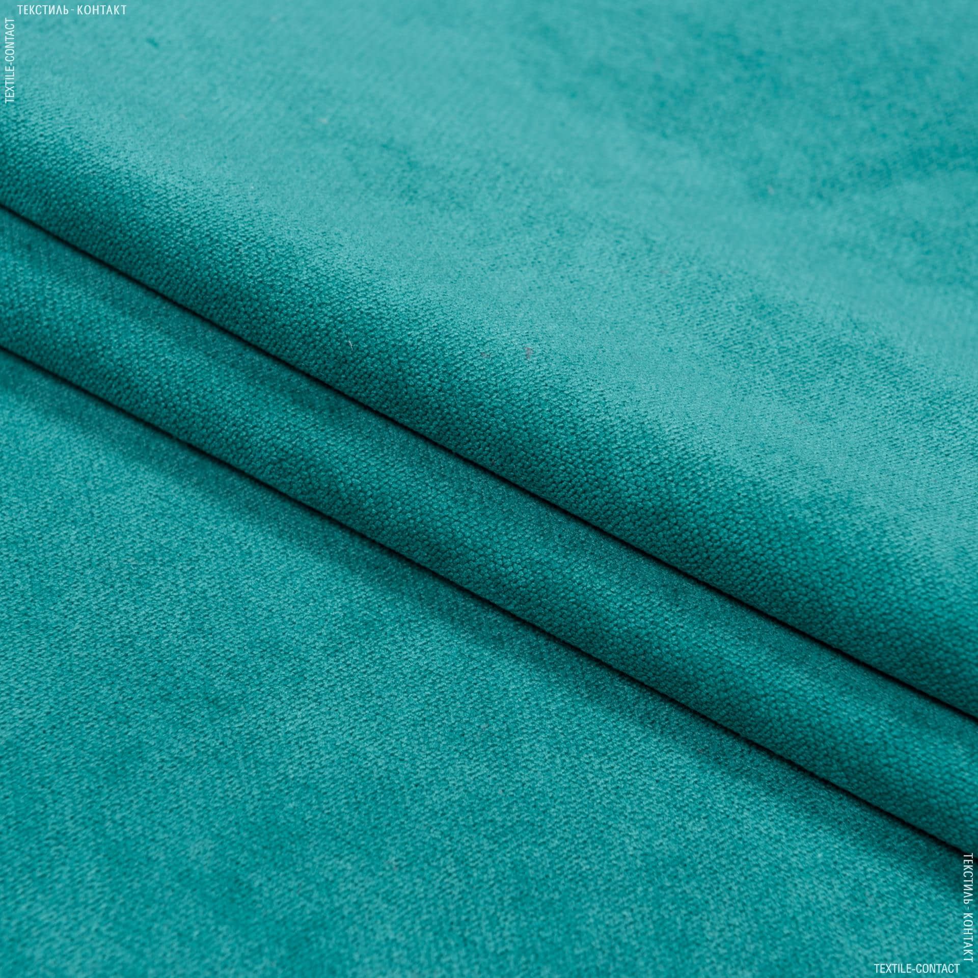 Тканини портьєрні тканини - Велюр Будапешт/BUDAPEST зелена лазур