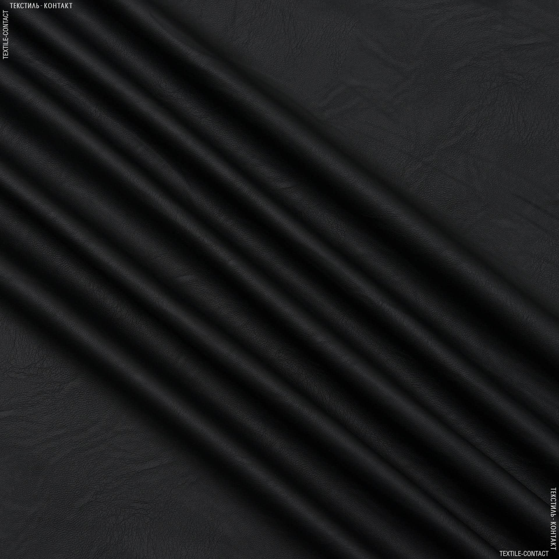 Ткани для костюмов - Кожа искусственная черный