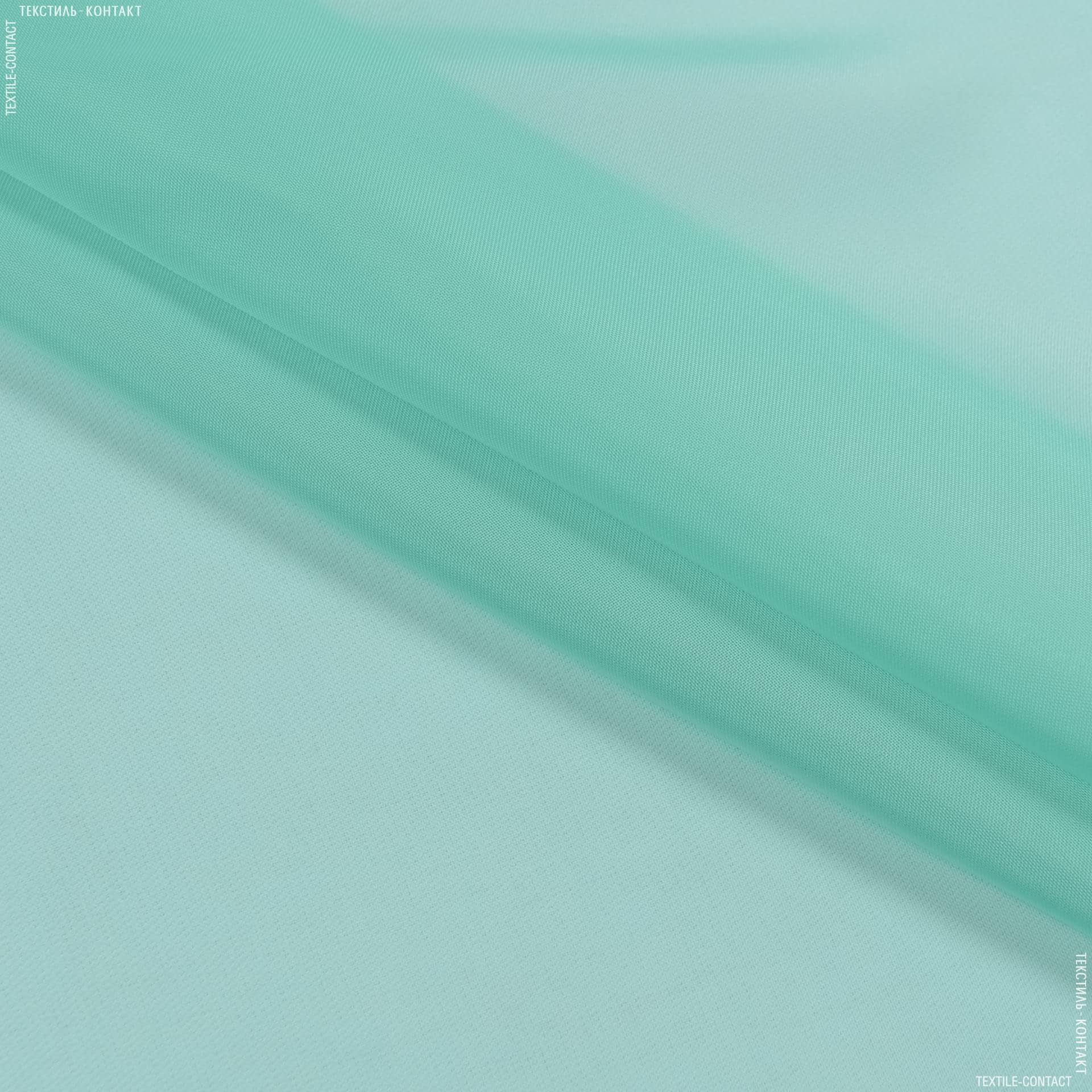 Тканини гардинні тканини - Тюль вуаль зелена бірюза