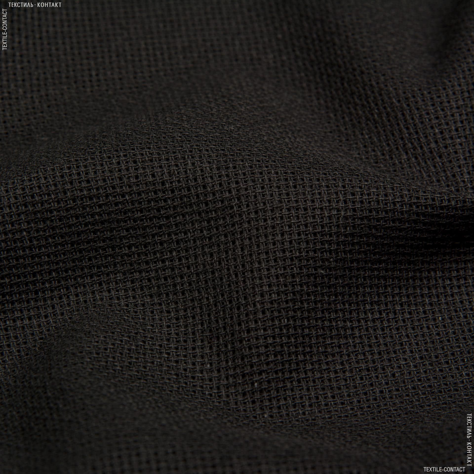 Ткани канва - Ткань для вышивания канва черная