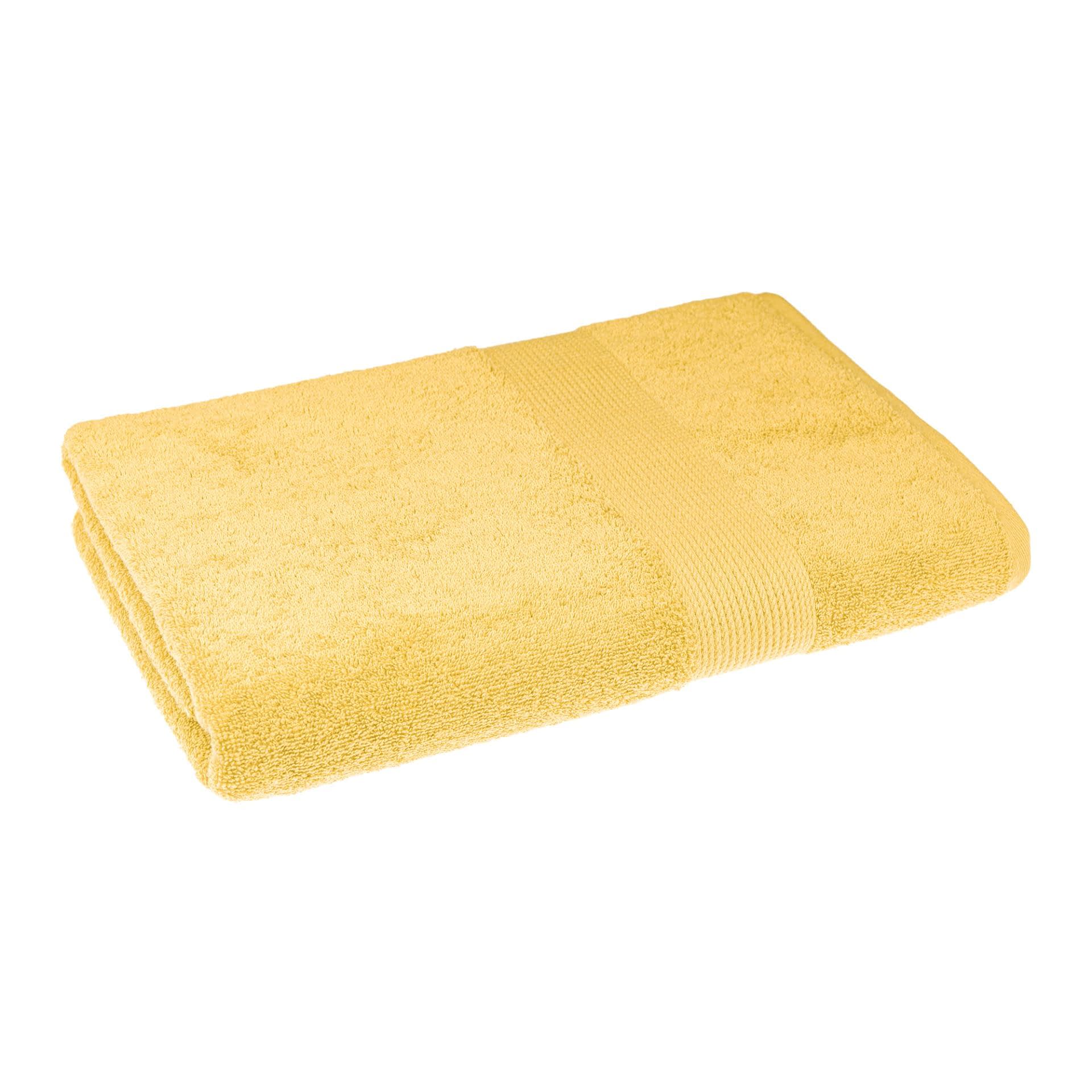 Ткани махровые полотенца - Полотенце махровое 70х140 желтый