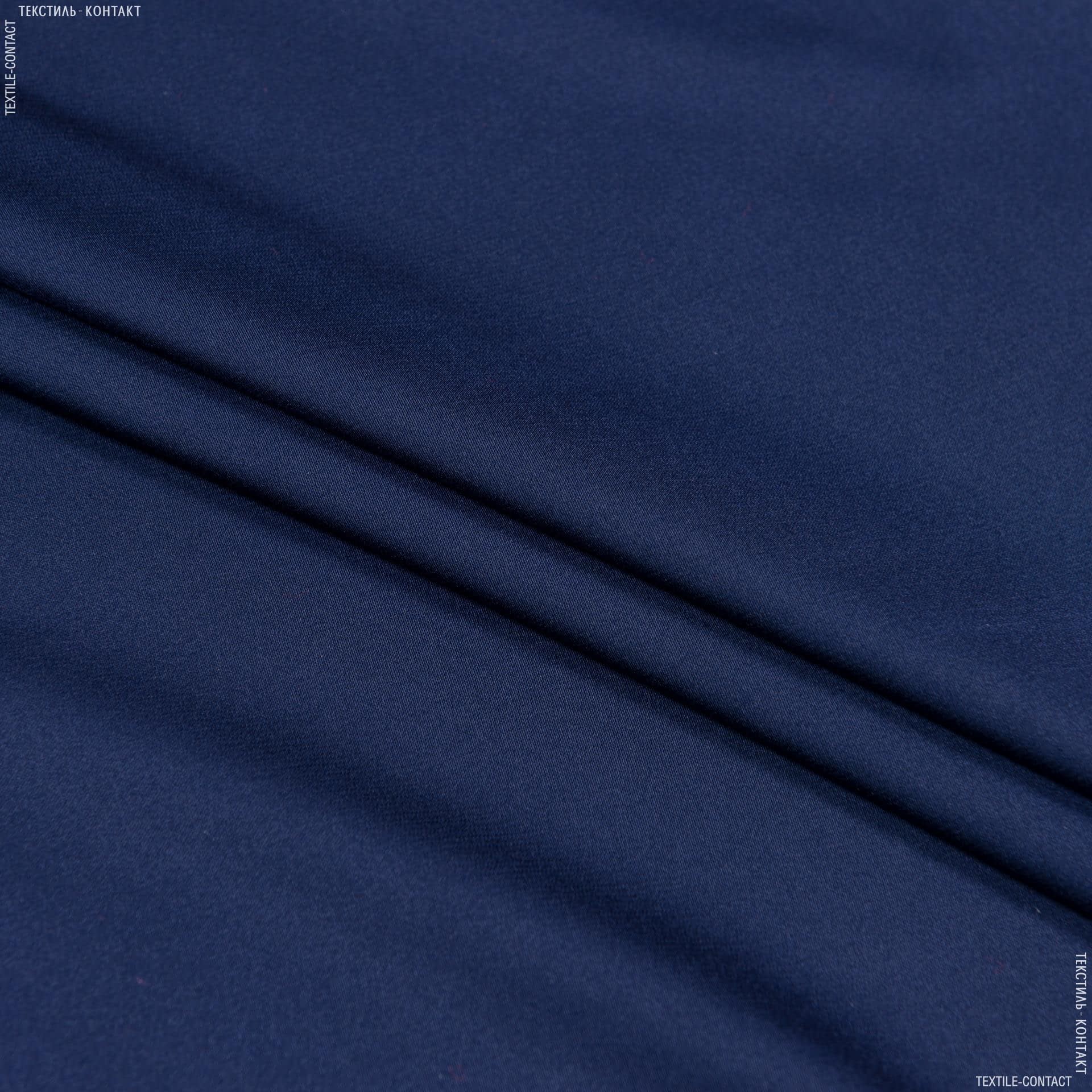 Ткани для платков и бандан - Шелк искусственный стрейч синий