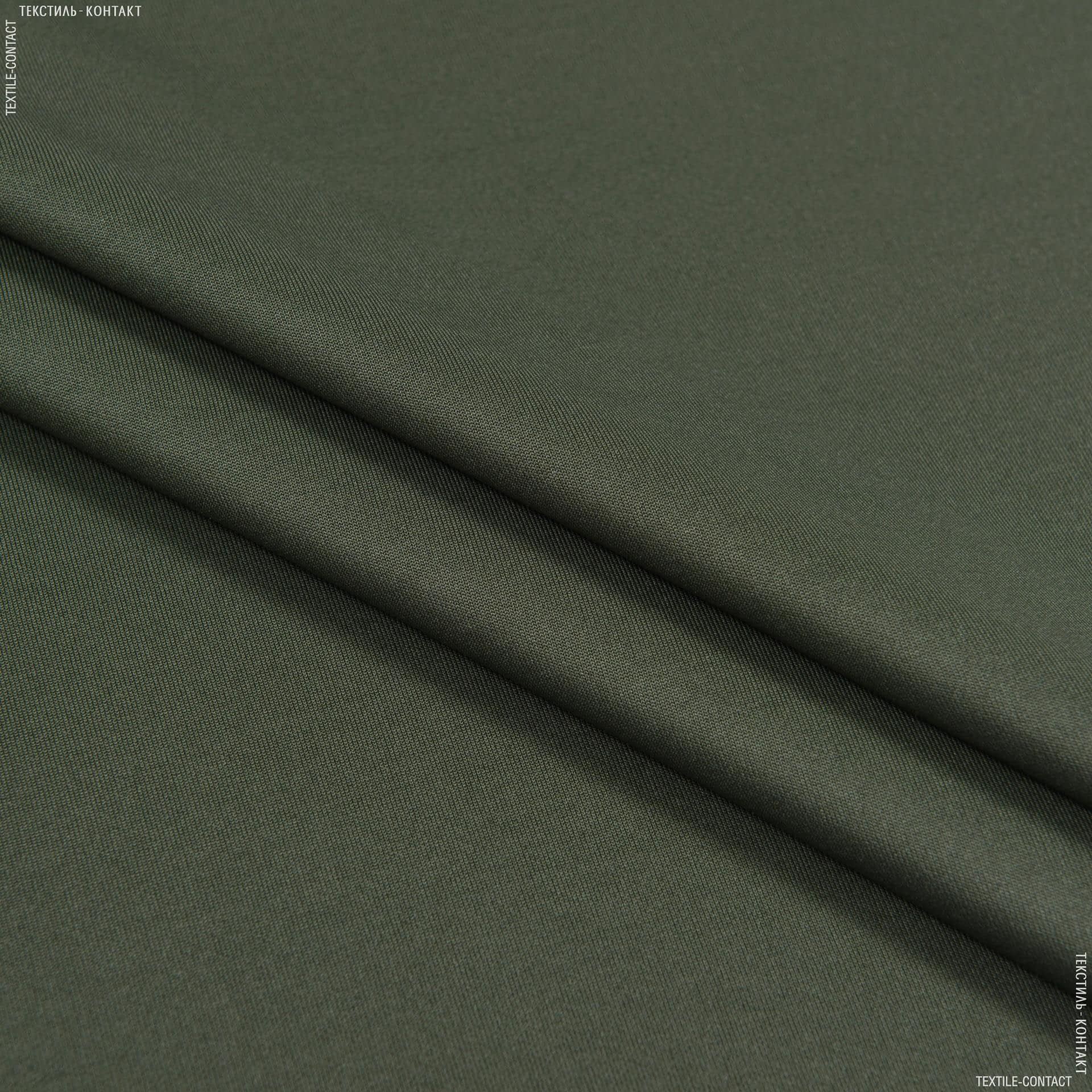 Ткани для брюк - Трикотаж дайвинг двухсторонний темный хаки
