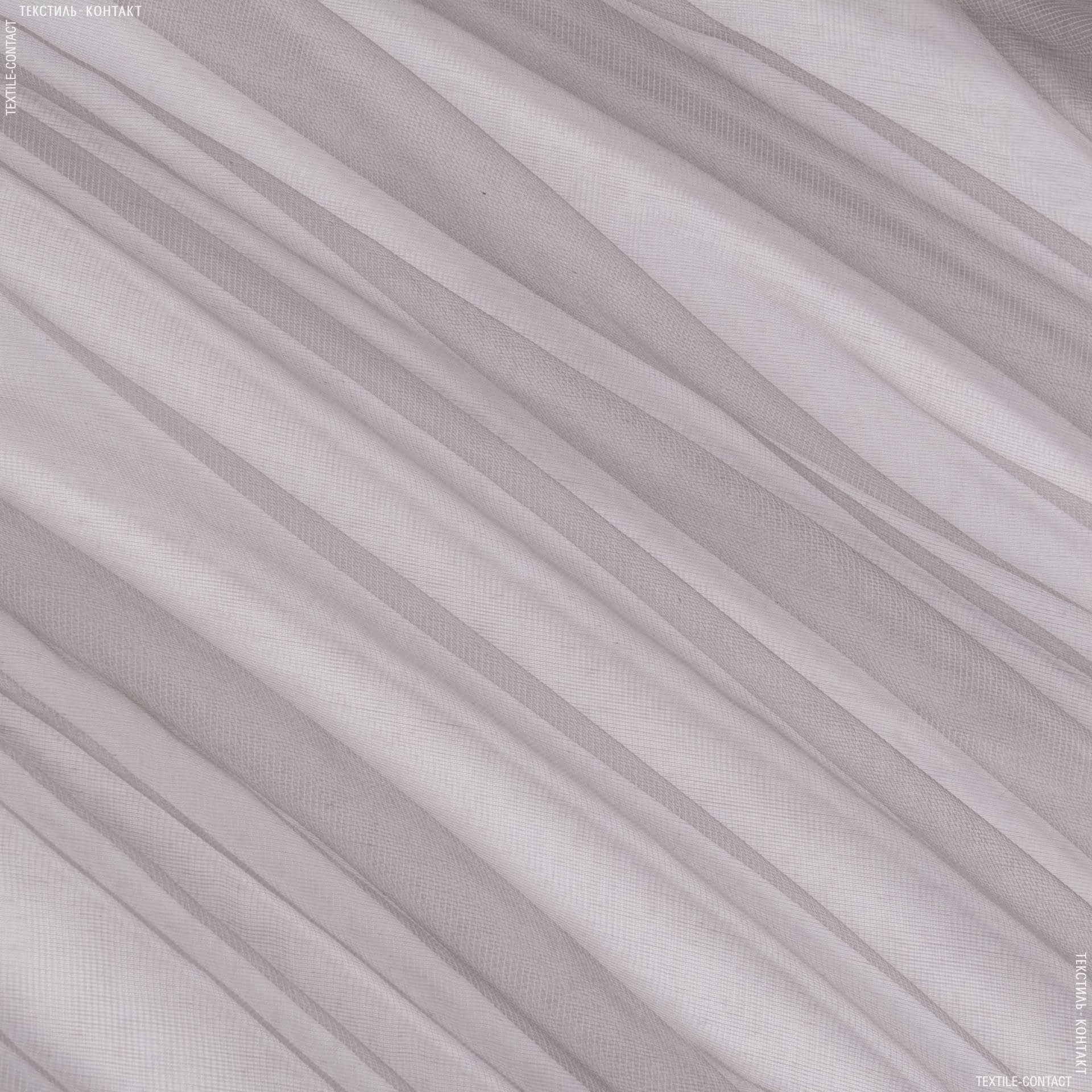 Ткани для тюли - Тюль микро сетка Паулина серый утяж.