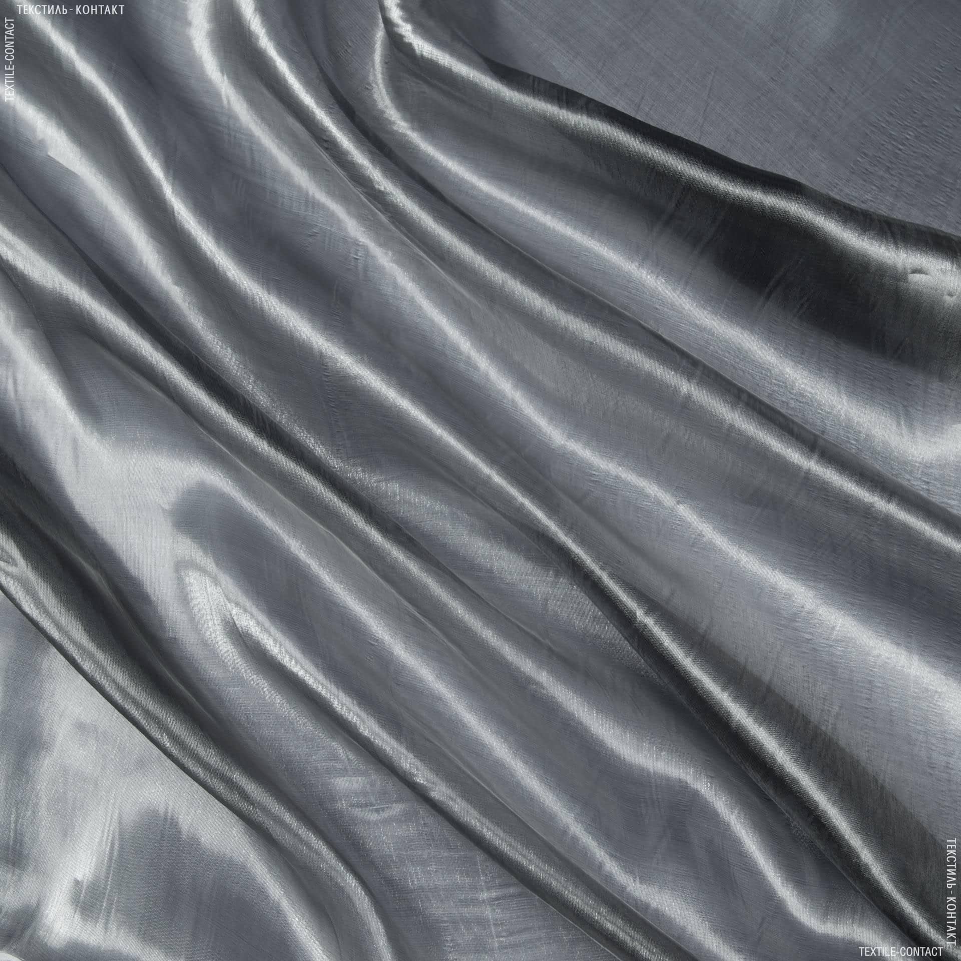 Ткани для платьев - Органза кристалл темно-серый