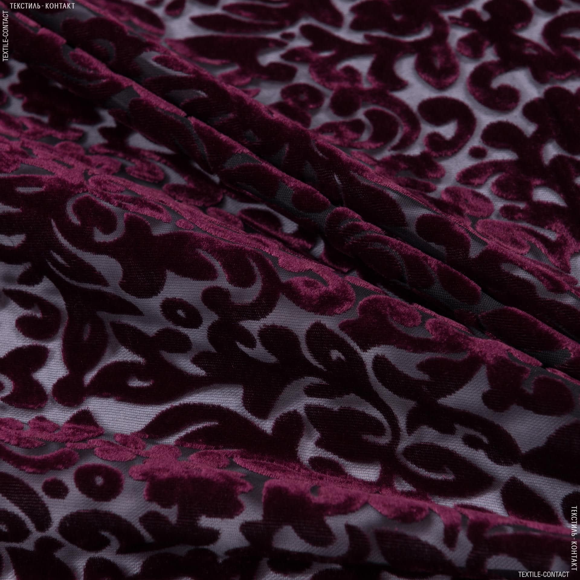 Ткани для платьев - Панбархат темно-бордовый