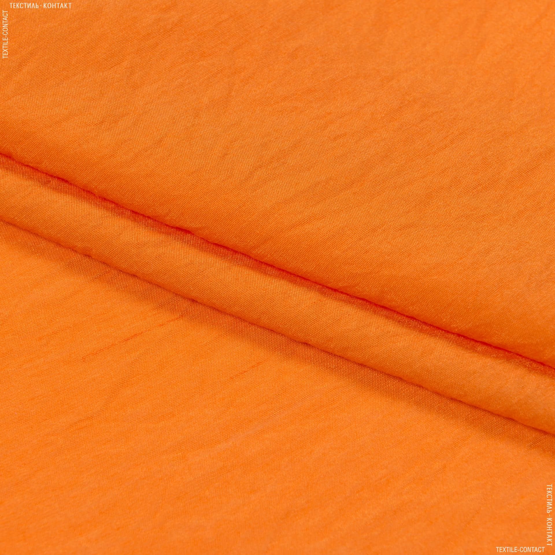 Ткани для блузок - Батист блестящий креш оранжевый