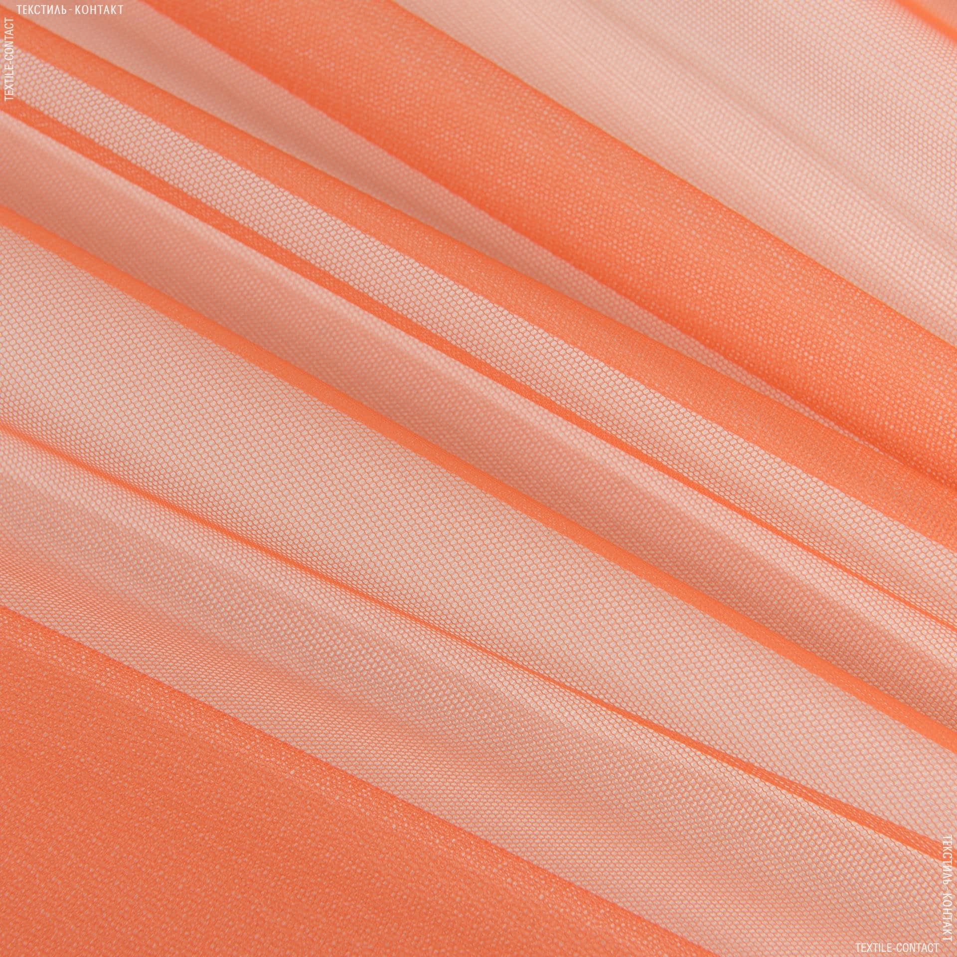 Ткани для платьев - Фатин оранжевый