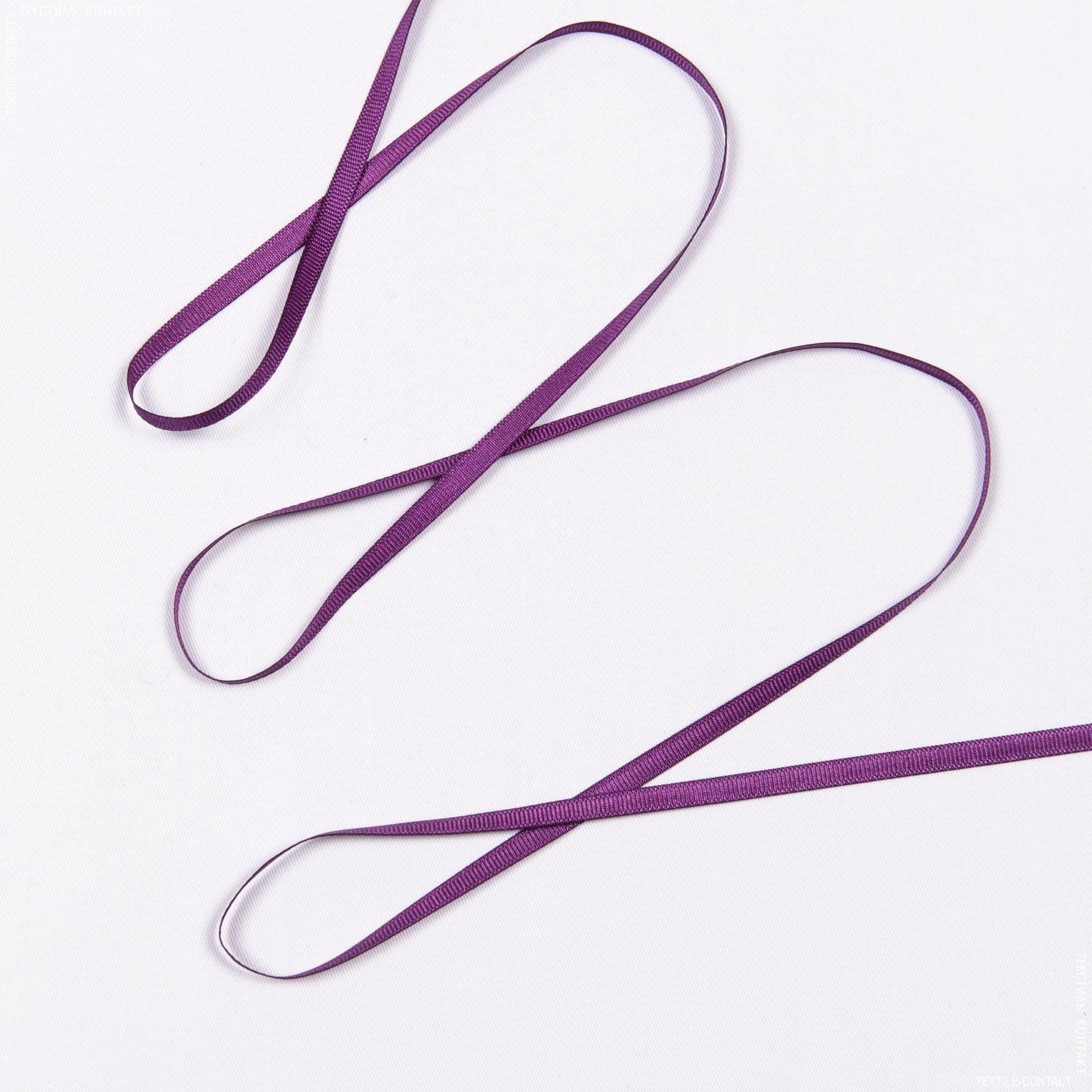 Тканини фурнітура для декора - Репсова стрічка ГРОГРЕН/GROGREN фіолетовий 6 мм (20м)