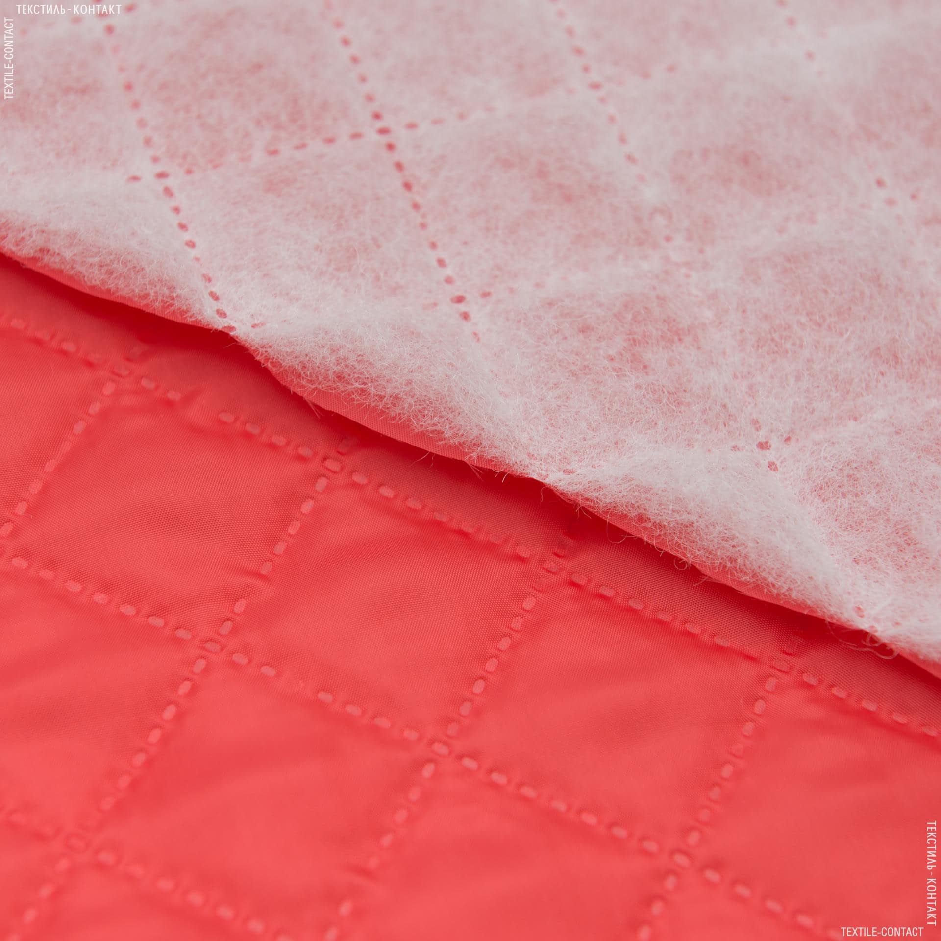 Тканини підкладкова тканина - Синтепон 100g термопай 4см*4см з підкладкою 190т  червоний