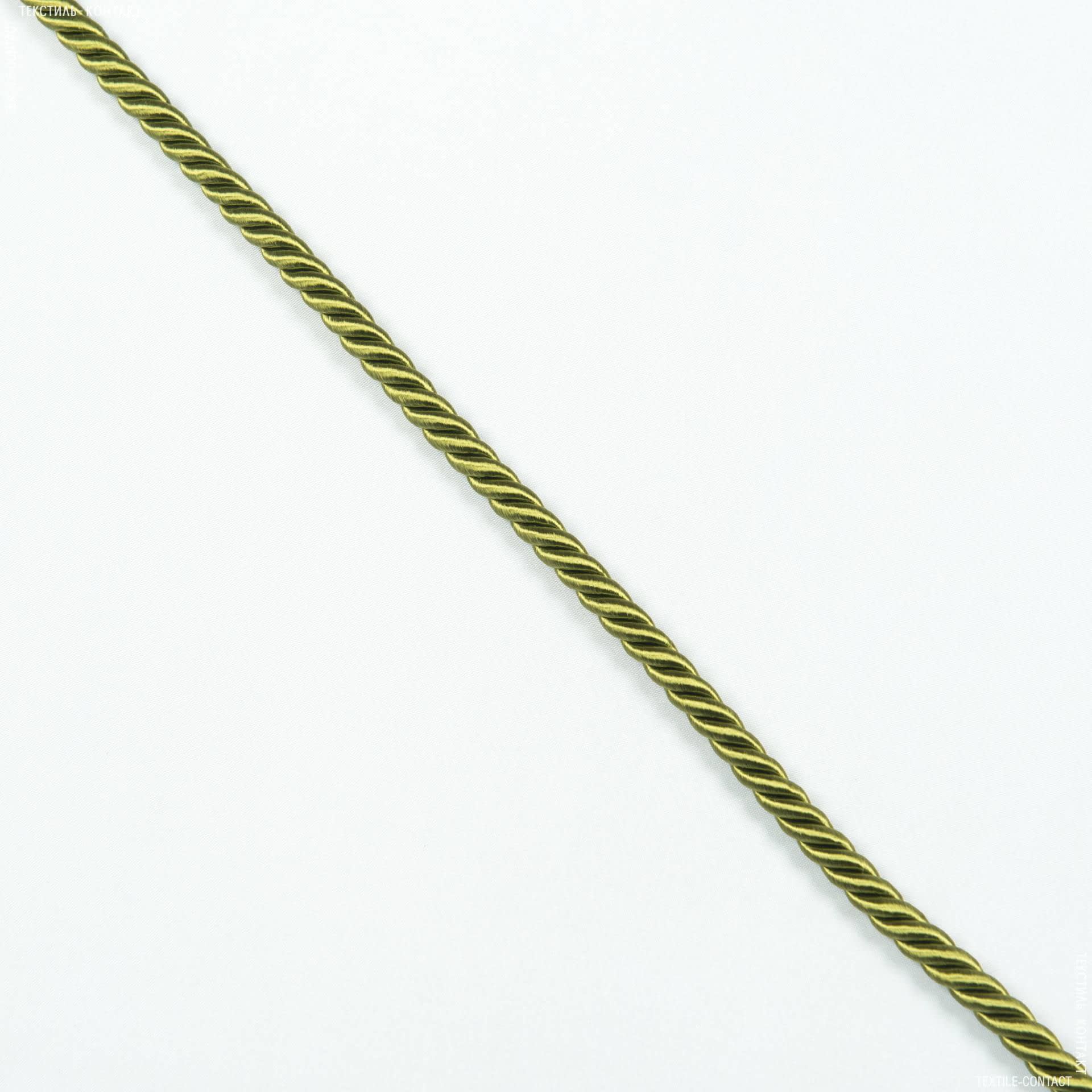 Тканини фурнітура для декора - Шнур Верона колір оливка d=8мм