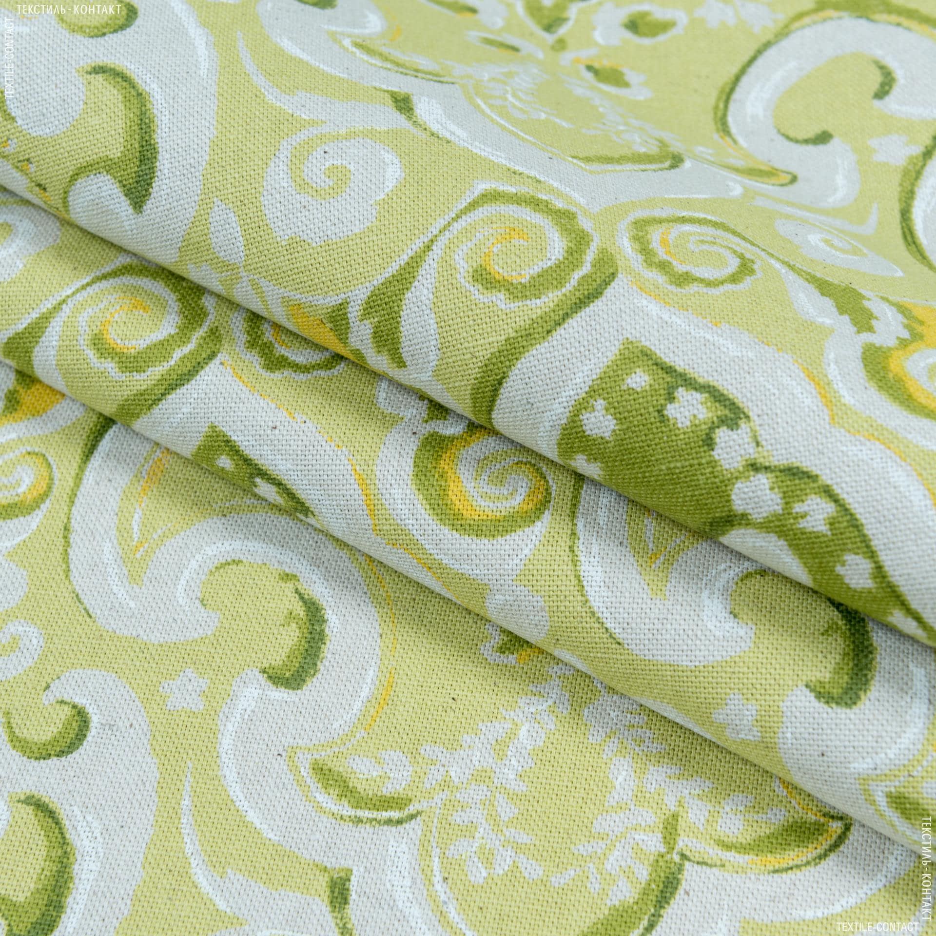 Тканини портьєрні тканини - Декоративна тканина Скотленд/SCOTLAND колір салат