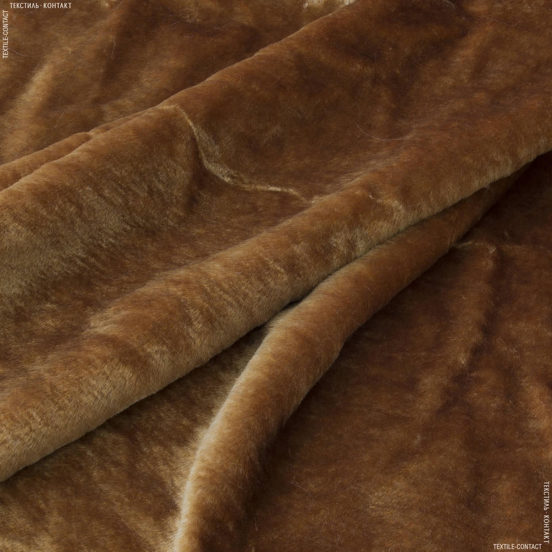 Ткани для верхней одежды - Мех коротковорсовый светло-коричневый