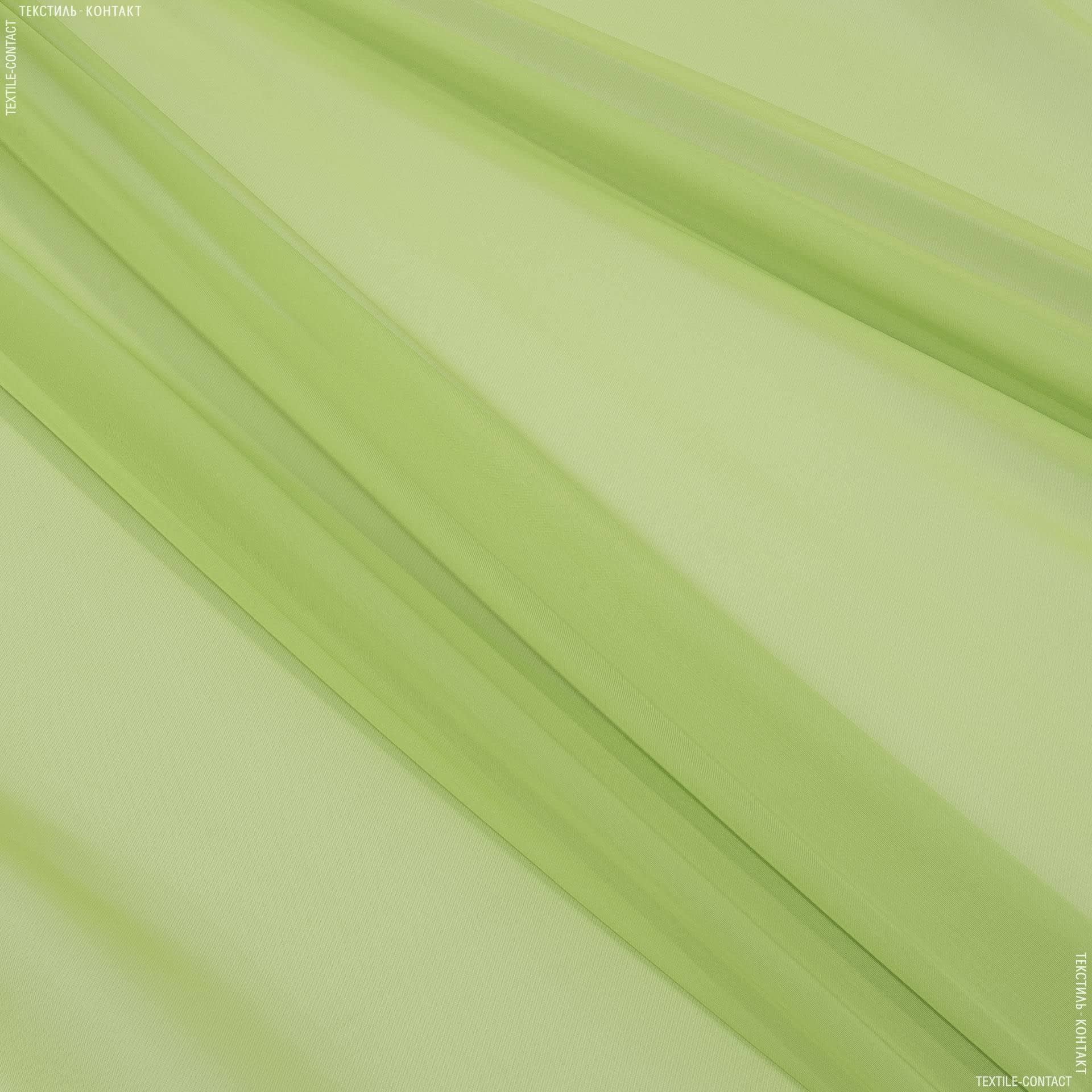 Тканини гардинні тканини - Тюль вуаль колір  зелене яблуко