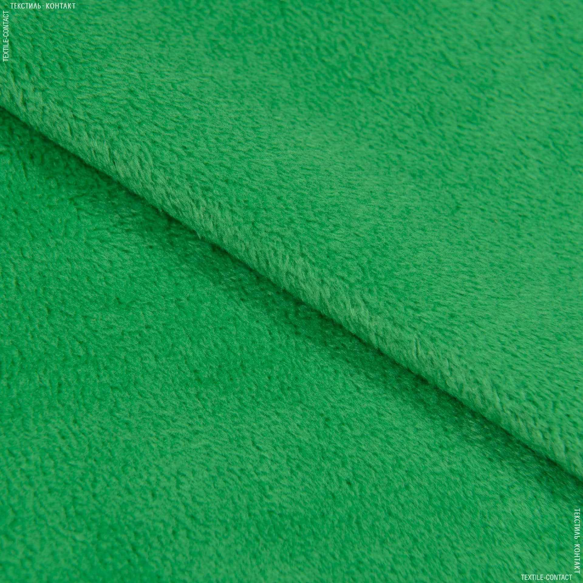 Ткани для верхней одежды - Плюш (вельбо) зеленый