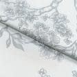 Ткани для декора - Жаккард Власта Японский сад , серый