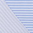 Тканини для блузок - Трикотаж принт смужка блакитна
