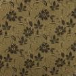 Тканини для перетяжки меблів - Декор-гобелен Квіти старе золото,коричневий