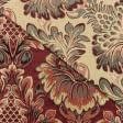 Ткани для мебели - Гобелен Лувр вензель бордовый