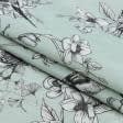 Ткани для декоративных подушек - Декоративная ткань лонета Птичий рай/ /TAP  св.мята