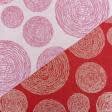 Тканини портьєрні тканини - Жакард Новорічний люрекс колір золото фон червоний