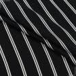 Тканини креп - Костюмний креп подвійна смужка на чорному