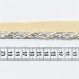 Ткани фурнитура для декоративных изделий - Шнур окантовочный Корди цвет серый, молочный, золото 10 мм