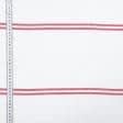Ткани для тюли - Тюль батист Тулум полоса красная с утяжелителем