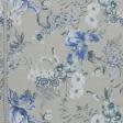 Тканини бавовняні сумішеві - Декоративна тканина Фіона квіти синій