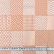 Тканини для чохлів на стільці - Тканина для скатертин жакард Джанас  помаранчева СТОК