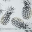Ткани для римских штор - Декоративная ткань Трина ананасы серый