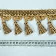 Тканини фурнітура для декора - Бахрома імеджен китиця коричневий-золото