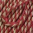 Тканини шнур декоративний - Шнур окантовочний Глянцевий колір бордовий, бежевий, коричневий d =9 мм