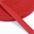 Ткани для декора - Декоративная киперная лента елочка красный 15 мм