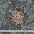 Тканини для декоративних подушок - Жаккард Анданте троянди сірий