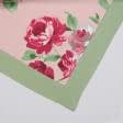 Тканини скатертини - Скатертина квіти рожевий / салатовий 157х170 см
