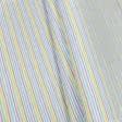 Тканини для дитячого одягу - Екокотон муса смужки блакитний,рожев.жовт