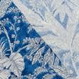 Ткани для штор - Декоративная ткань лонета Парк листья фон синий